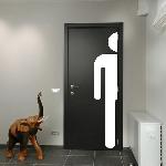 Exemple de stickers muraux: Toilettes - Demi Homme (Thumb)